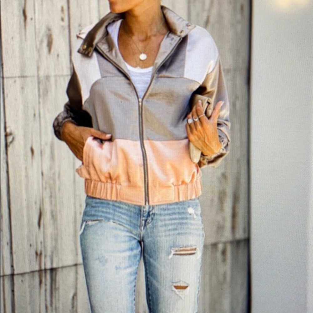 Vici Bomber Satin Hoodie